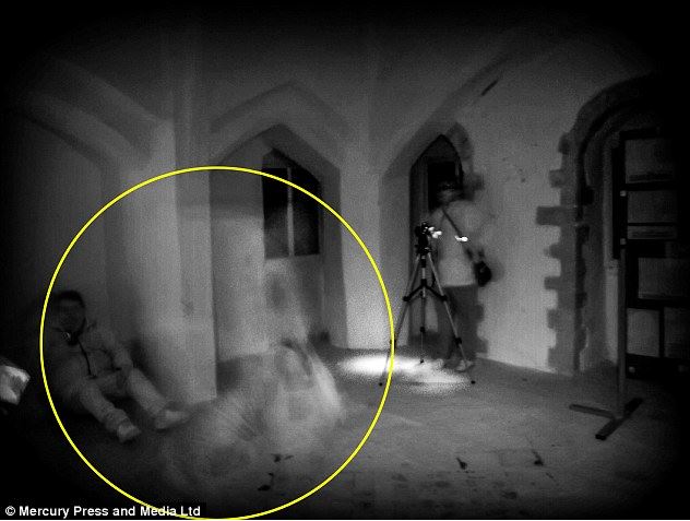 Haunting image taken by the Essex Ghost Hunting Team at Castle Rising may 17, 2016
