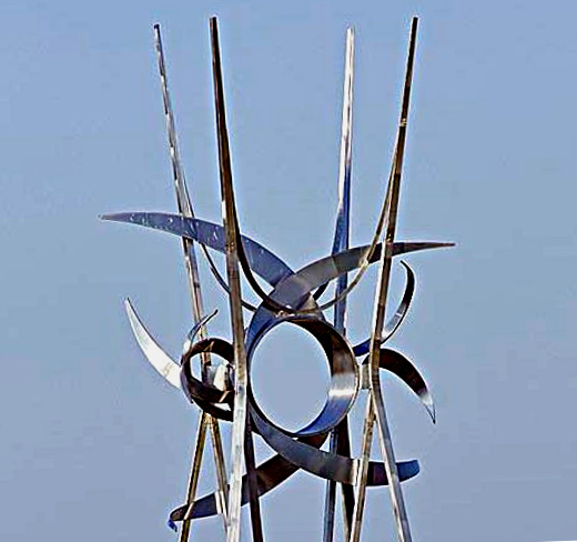 sculpture avec onde de forme négative