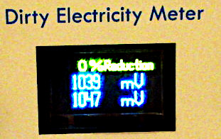 mesure dirty electricity entre 1033 et 1047 mV