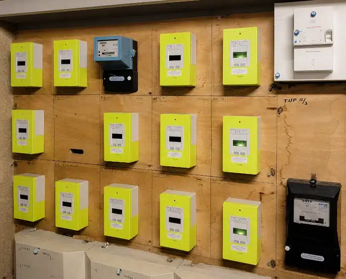 batterie de compteurs linky utilisant la technologie cpl